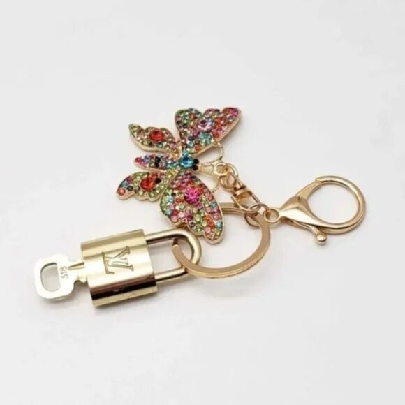 100% Auth Louis Vuitton Lock & Key with unbranded Bagcharm, Keycharm, Keychain - Picture 6 of 9